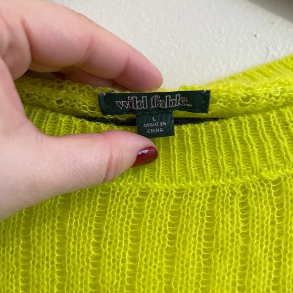 Wild Fable Sheer Cropped Sweater - Picture 2 of 3